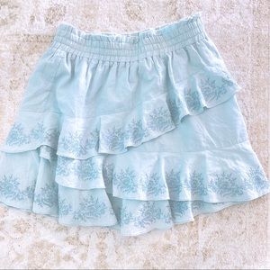 LSF Embroidered miniskirt light blue size medium